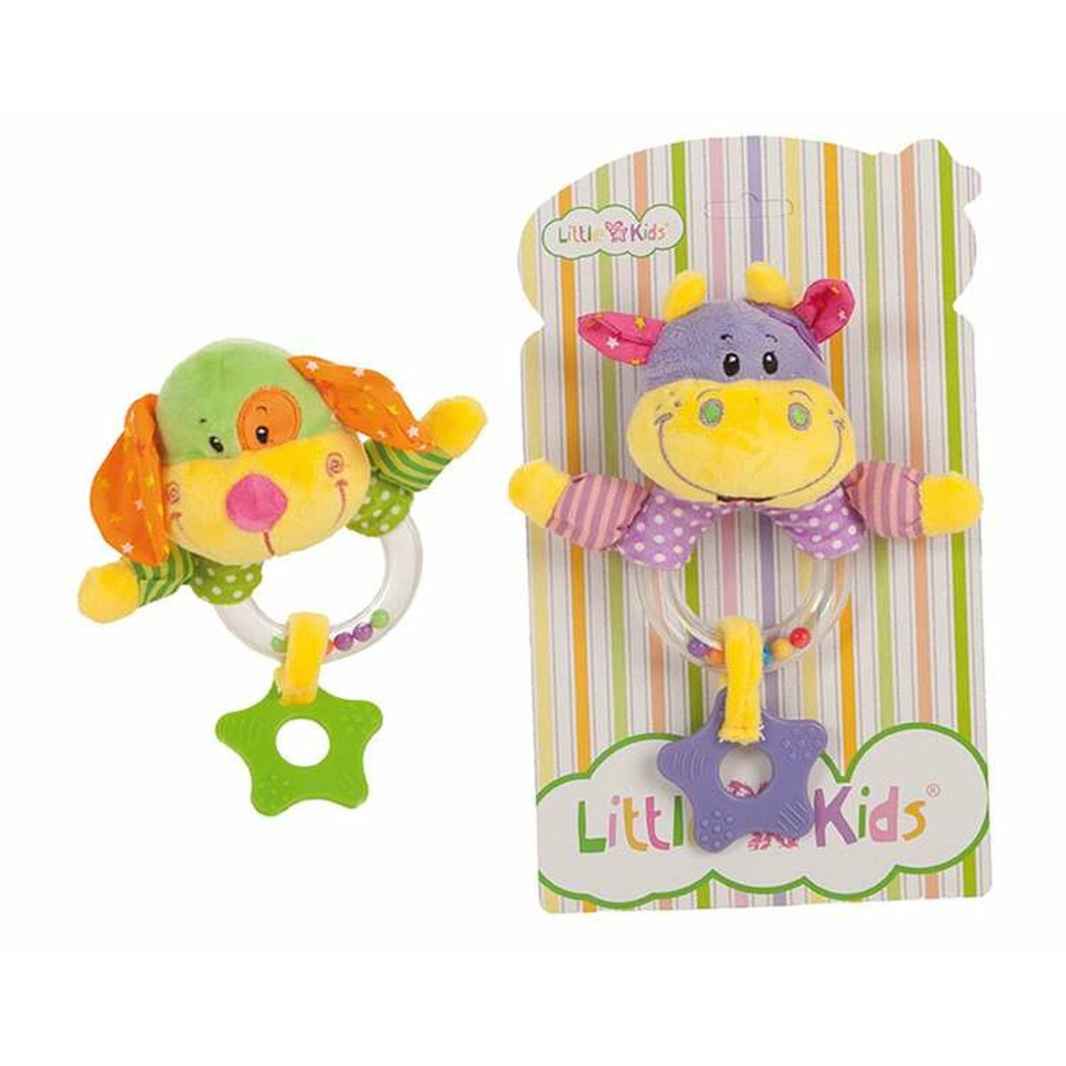 Hochet Vache Chien Litière 20cm - Bébé, Jouets pour la petite enfance premium pour bébé