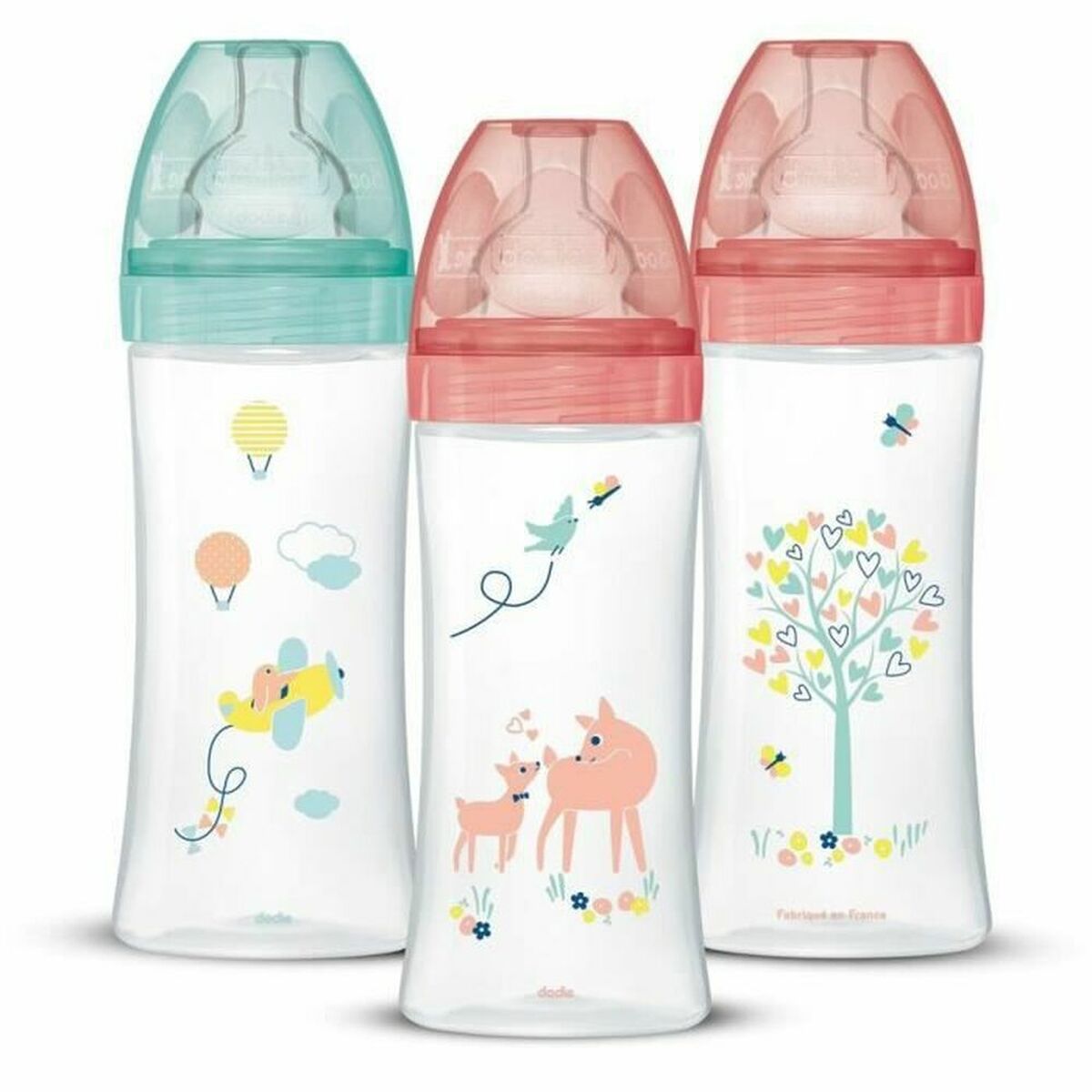 Lot de biberons Dodie 3 uds (330 ml) - Babycute