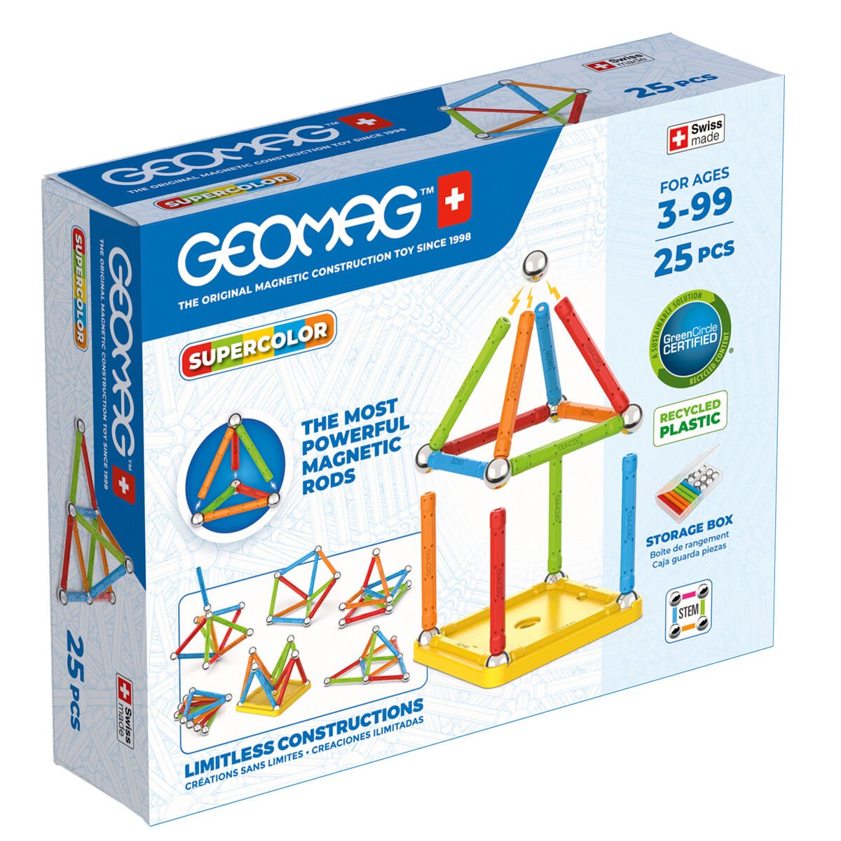 Set de construction Geomag 25 Pièces - Jouets et jeux premium pour bébé