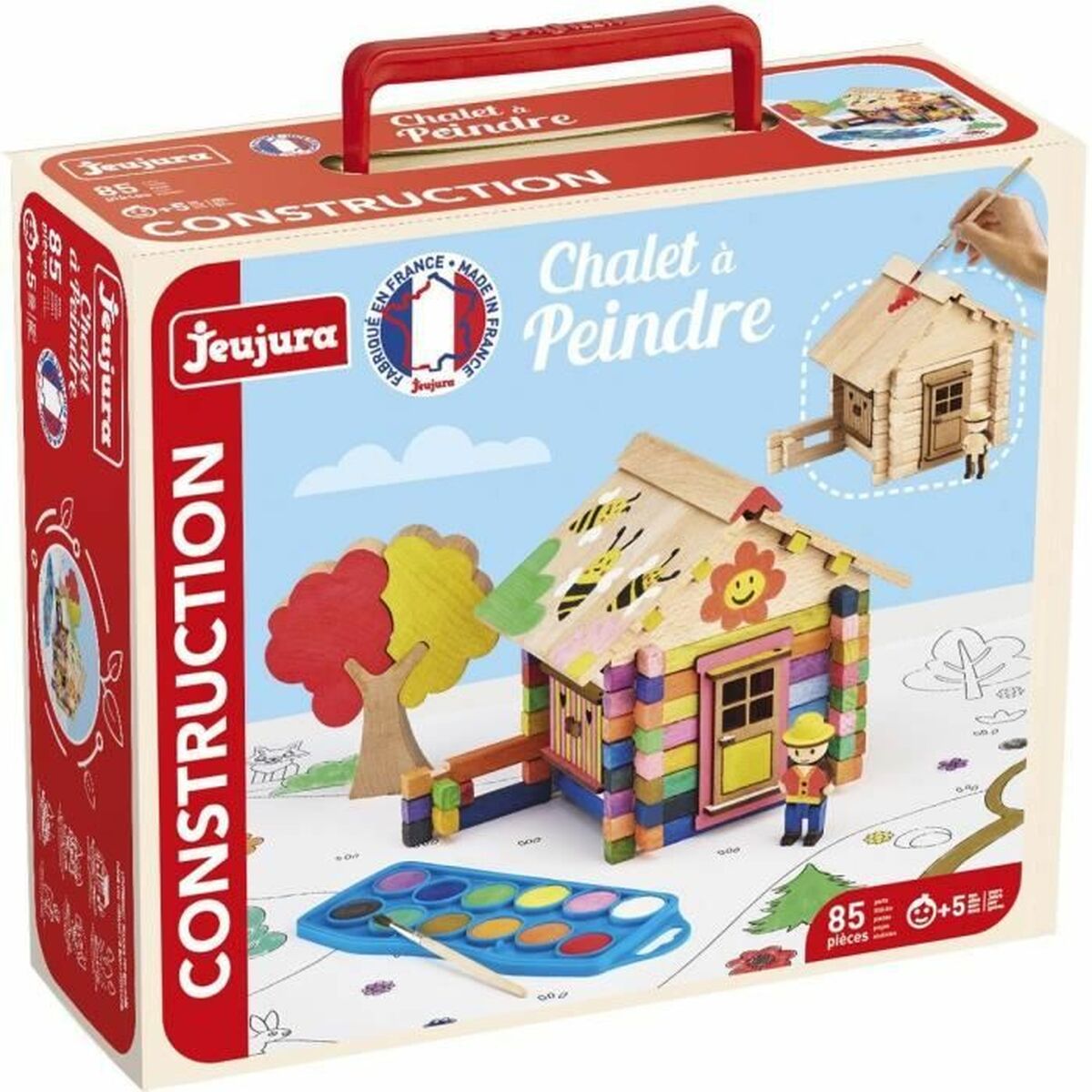 Set de construction Jeujura Chalet to Paint - Jouets et jeux premium pour bébé