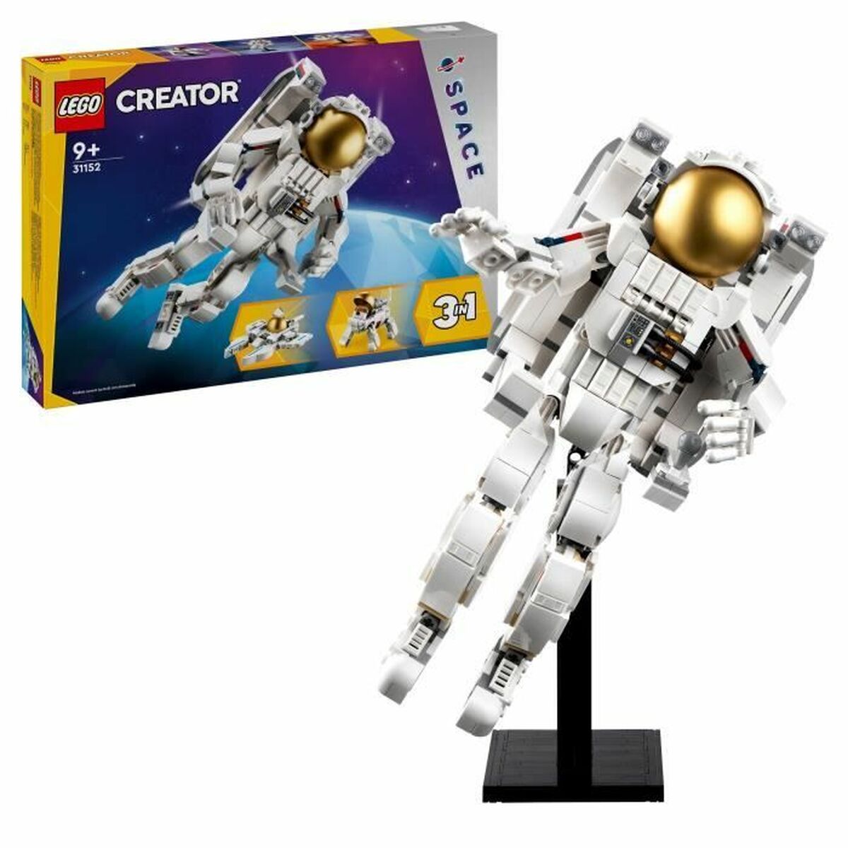 Set de construction Lego 31152 Creator 3in1 Astronaut in Space Multicouleur 647 Pièces - Jouets et jeux premium pour bébé