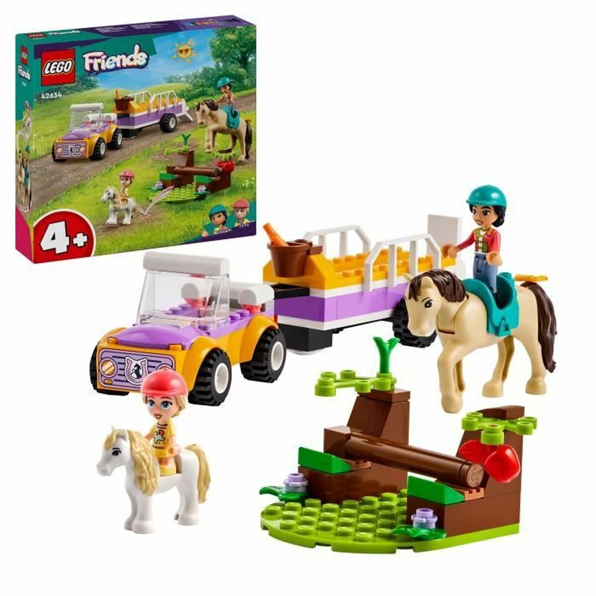 Set de construction Lego 42634 Horse & Pony Trailer Multicouleur 105 Pièces - Jouets et jeux premium pour bébé