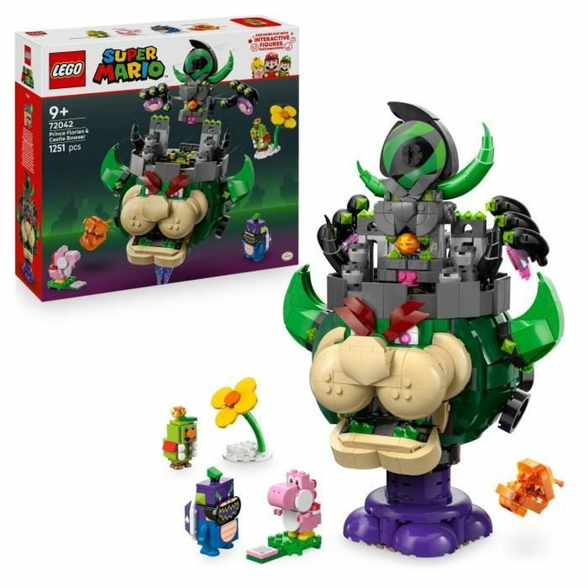 Set de construction Lego 72042 Prince Florian and Castle Bowser 1251 Pièces - Jouets et jeux premium pour bébé