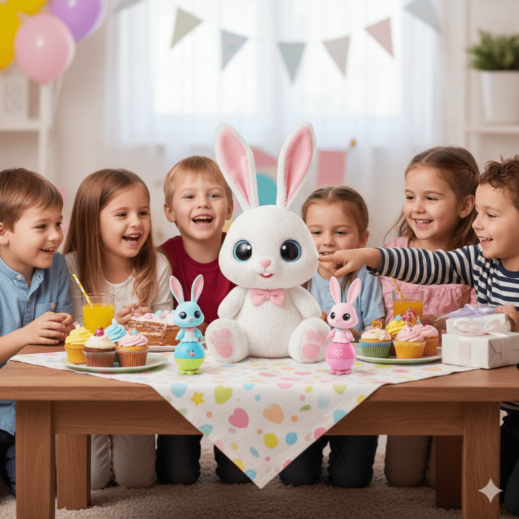 Animal de Compagnie Interactif Bizak - Lapin en Peluche Douce avec Accessoires - Jouets et jeux, Peluches premium pour bébé