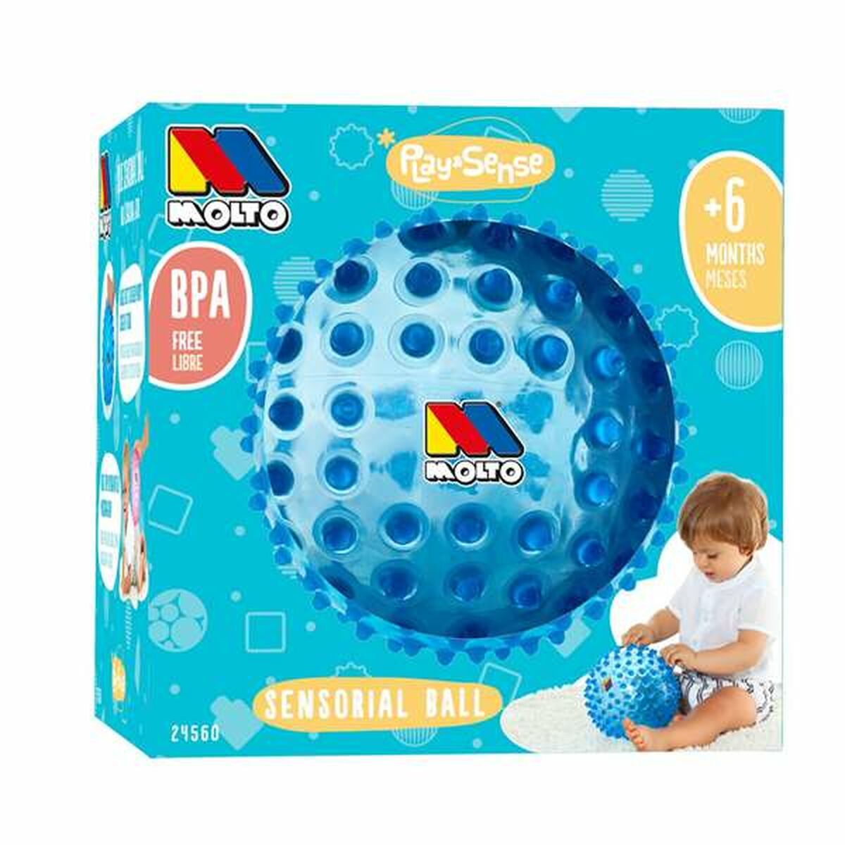Balle sensorielle Moltó 20 cm Bleu - Babycute