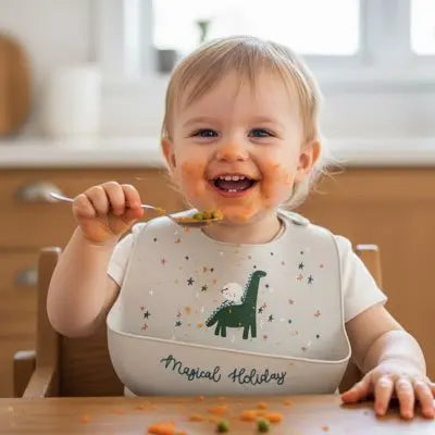 Bavoir silicone | Pratique & lavable - Bébé, Allaitement et alimentation premium pour bébé