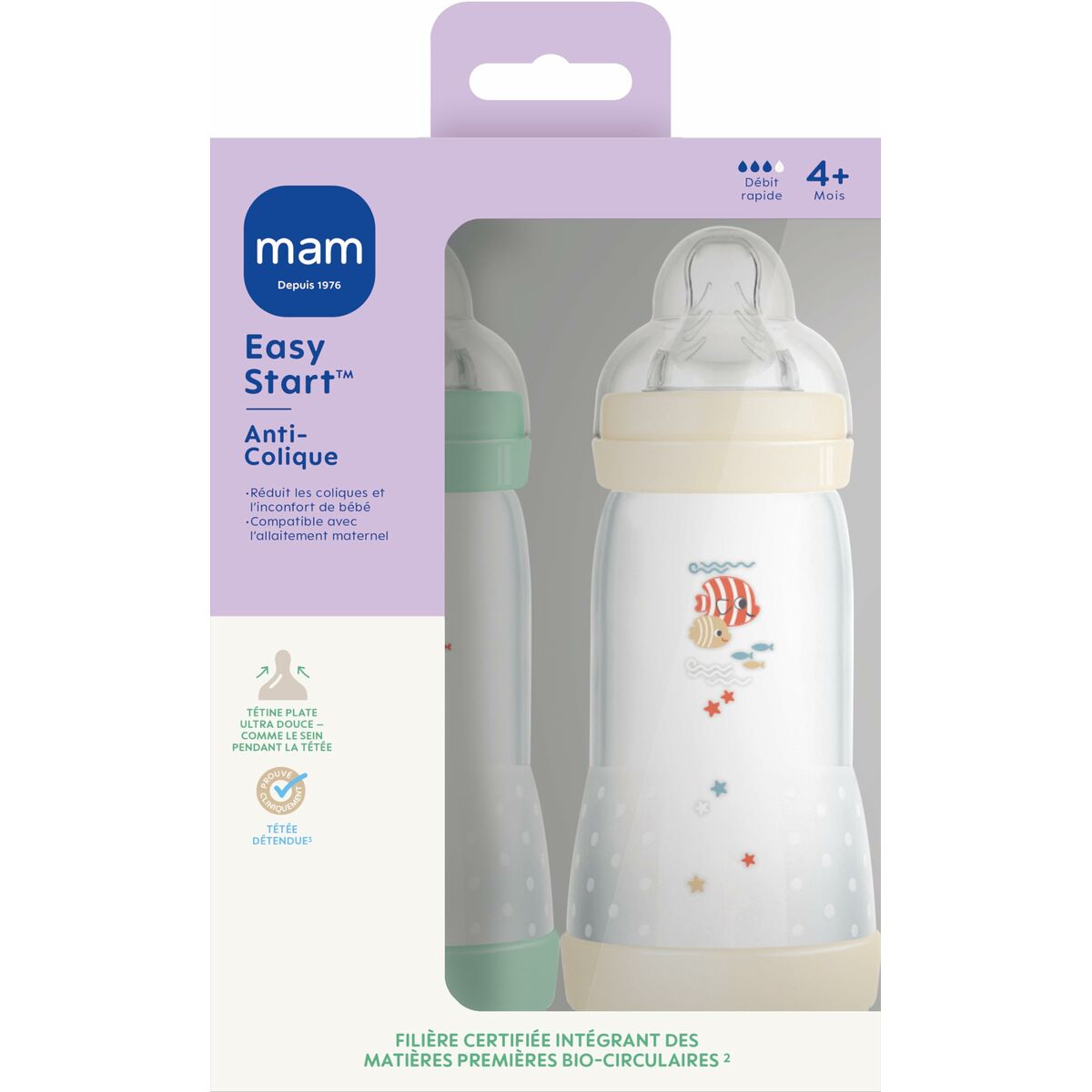 Biberon MAM sea Vert Beige - Babycute