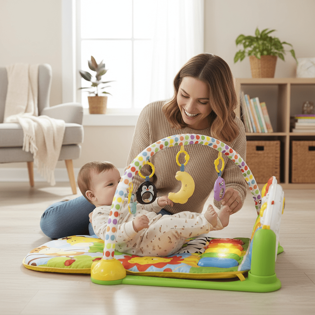 Centre d'activités Couverture Piano interactif pour bébé 96 x 65 x 48 cm - Babycute