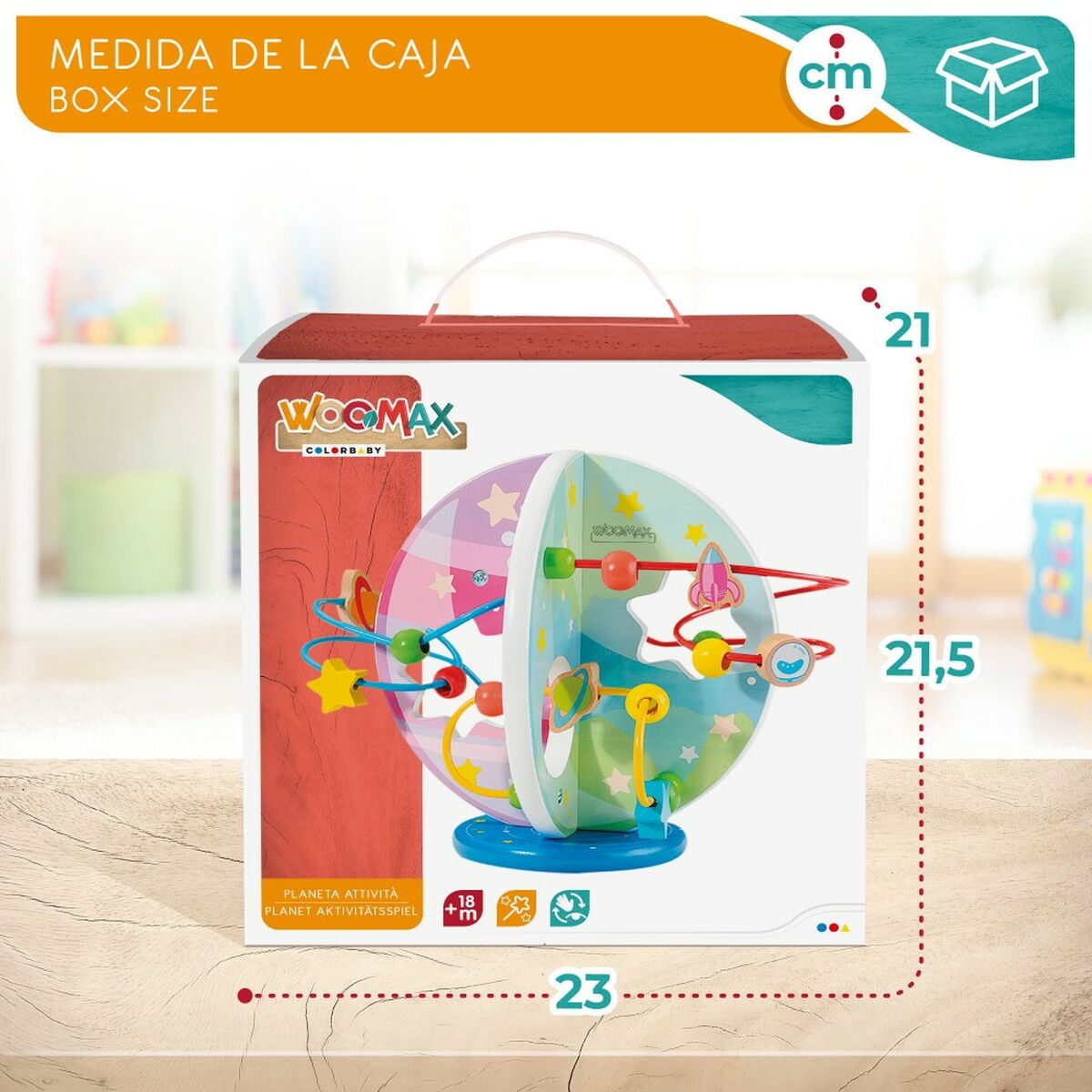 Centre d'activités Woomax 2 Unités 25,5 x 20,5 x 20 cm - Babycute