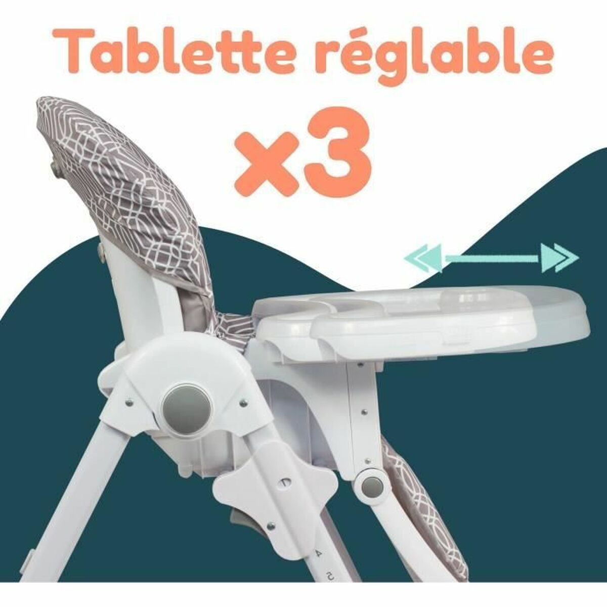Chaise haute Bambisol Beige - Babycute