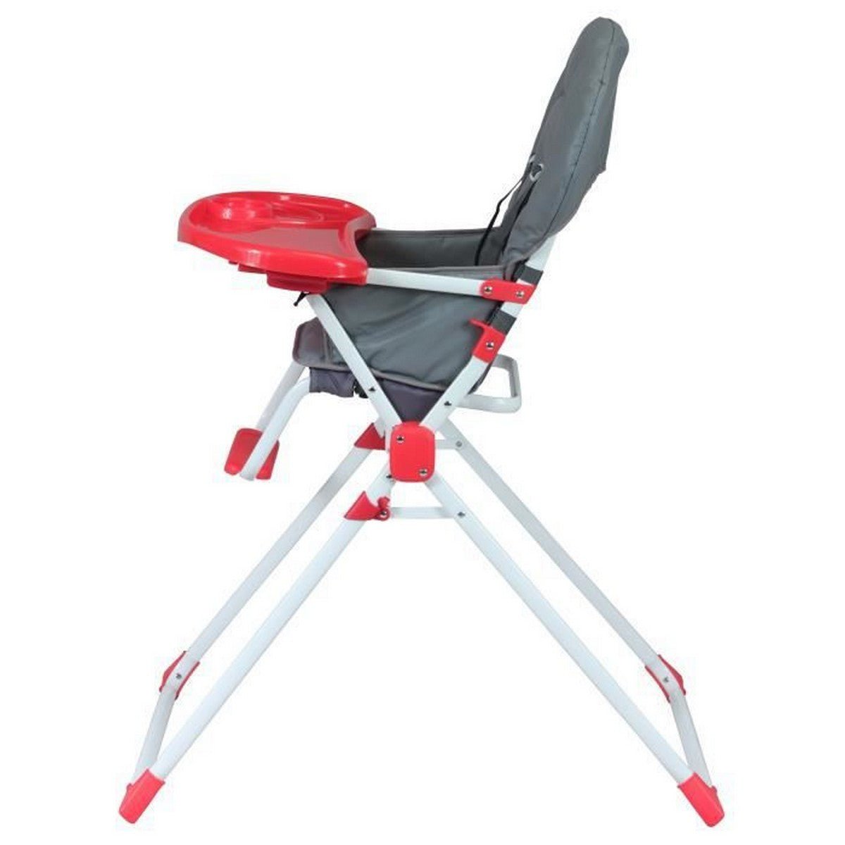Chaise haute Bambisol Rouge Gris PVC 6 - 36 Mois - Babycute