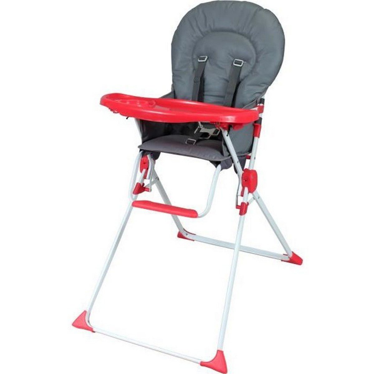 Chaise haute Bambisol Rouge Gris PVC 6 - 36 Mois - Babycute