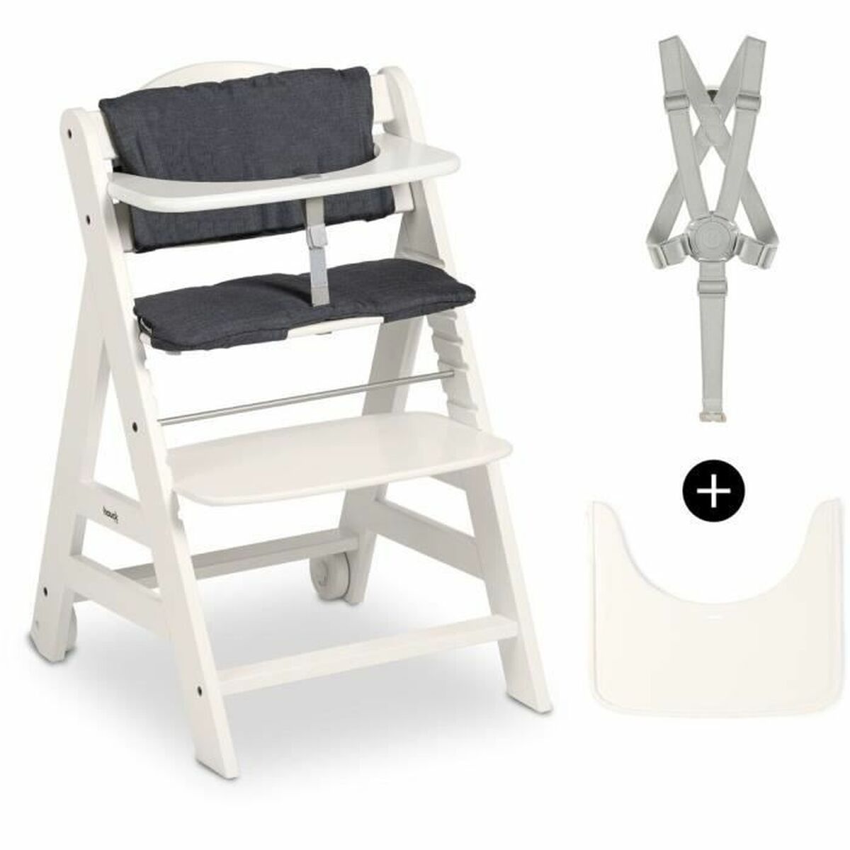 Chaise haute Hauck Noir - Babycute