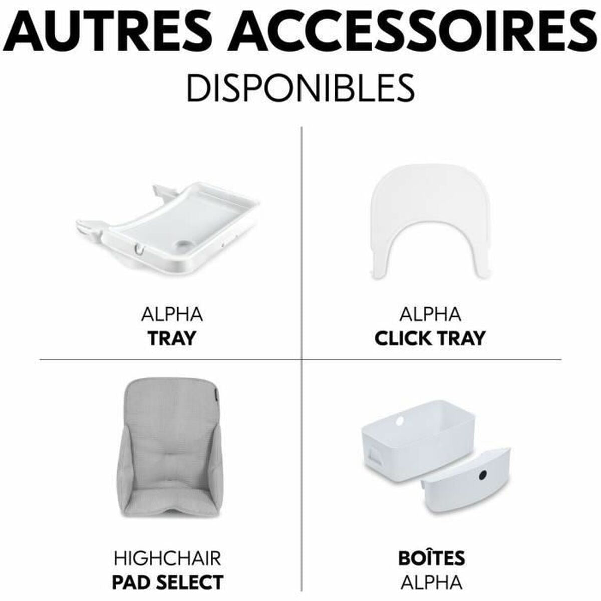 Chaise haute Hauck Noir - Babycute