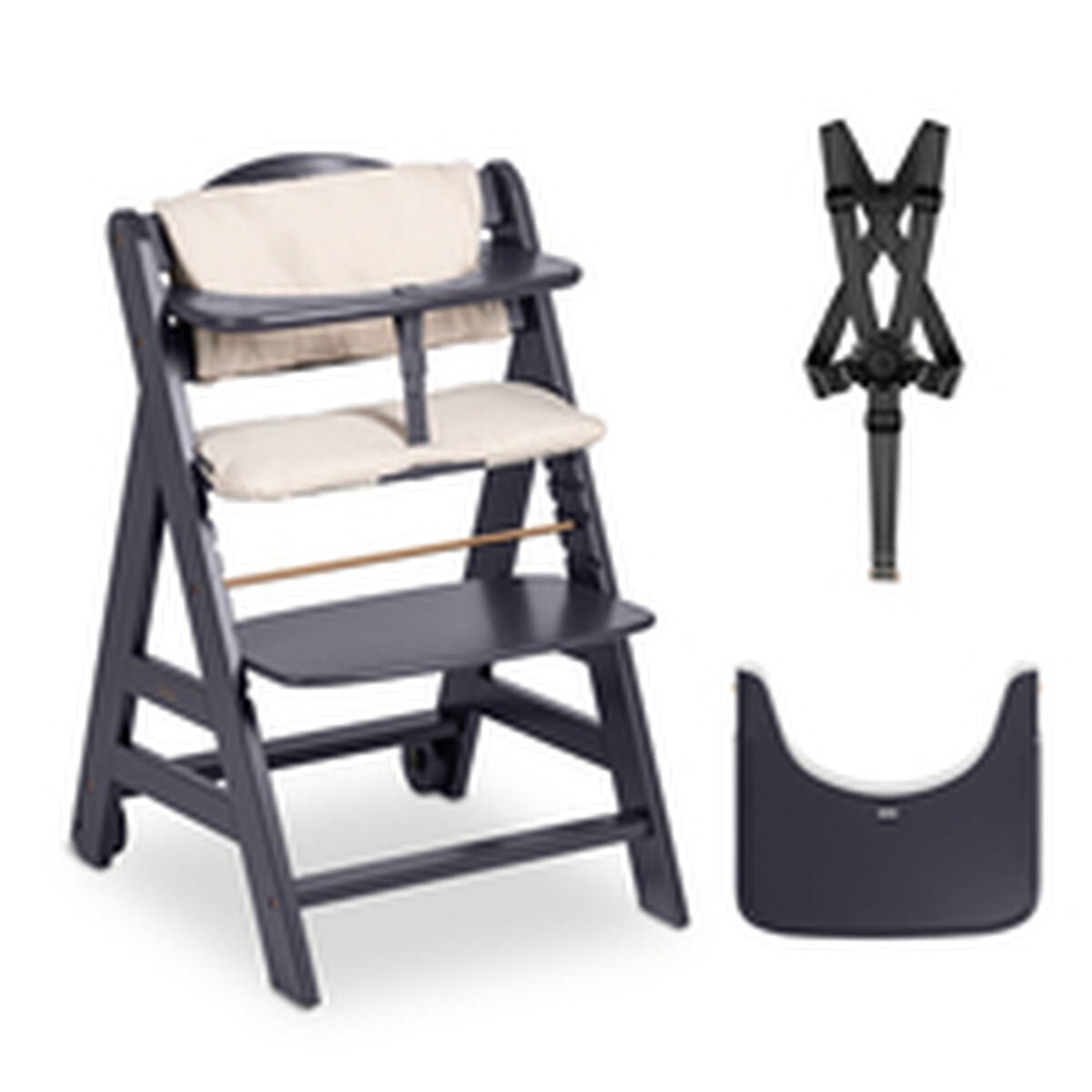 Chaise haute Hauck Noir - Babycute