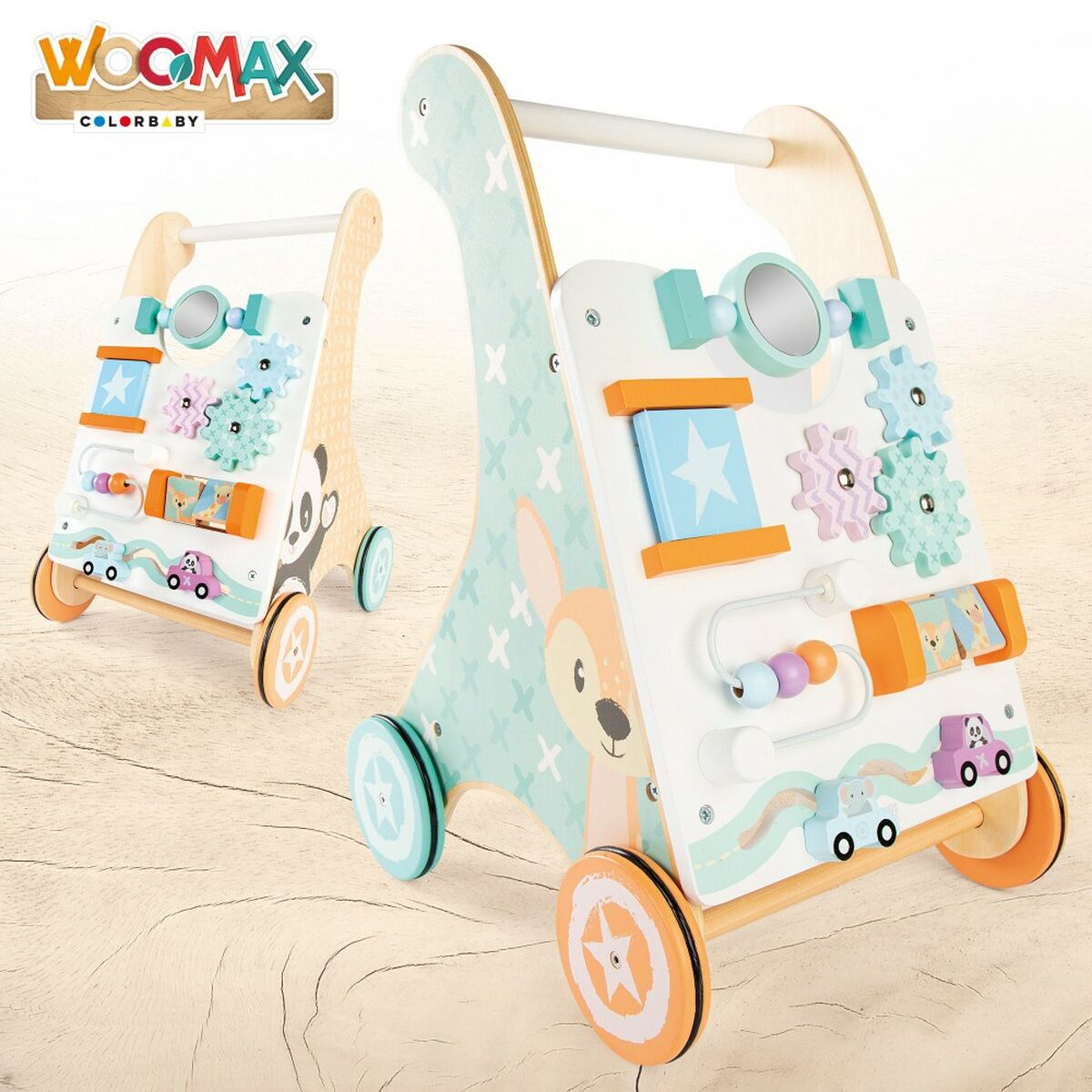 Déambulateur sur roues Woomax Centre d'activités 2 Unités 29,5 x 47 x 33 cm - Babycute