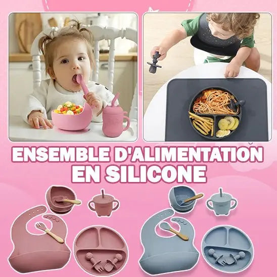 Ensemble de vaisselle en Silicone - Bébé® premium pour bébé