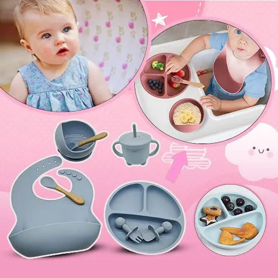 Ensemble de vaisselle en Silicone - Bébé® premium pour bébé
