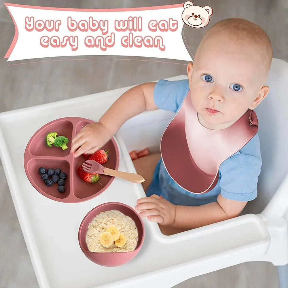 Ensemble de vaisselle en Silicone - Bébé® premium pour bébé