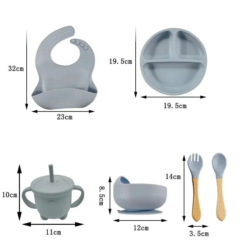 Ensemble de vaisselle en Silicone - Bébé® premium pour bébé