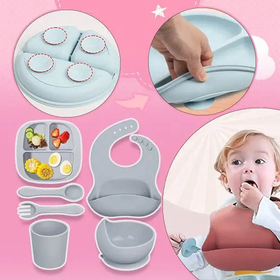 Ensemble de vaisselle en Silicone - Bébé® premium pour bébé