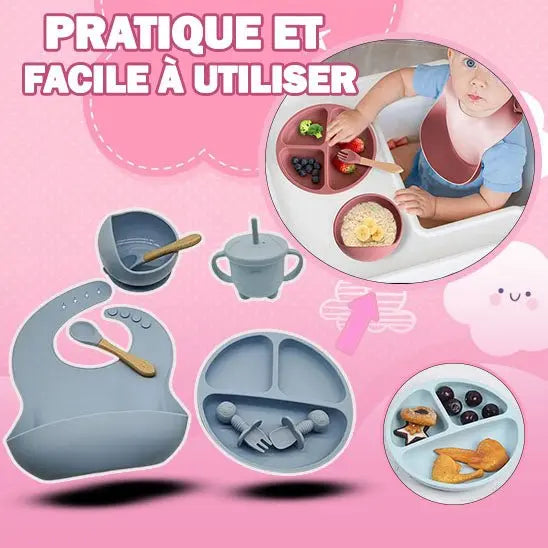 Ensemble de vaisselle en Silicone - Bébé® premium pour bébé