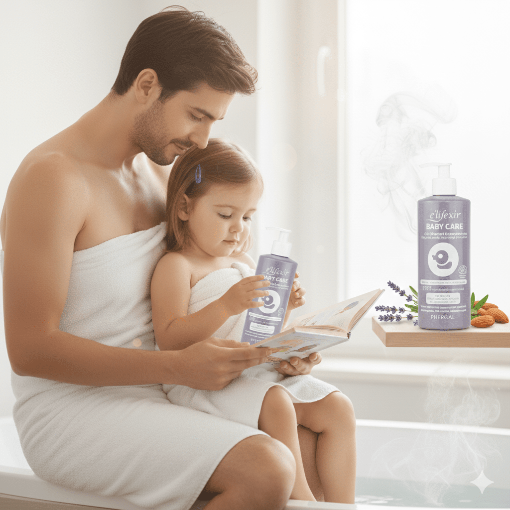 Gel & Shampooing 2-en-1 Elifexir Eco Baby Care (500ml) – Dermatologique, 99.5% Naturel, Peaux Sensibles - Bébé, Hygiène et soins premium pour bébé