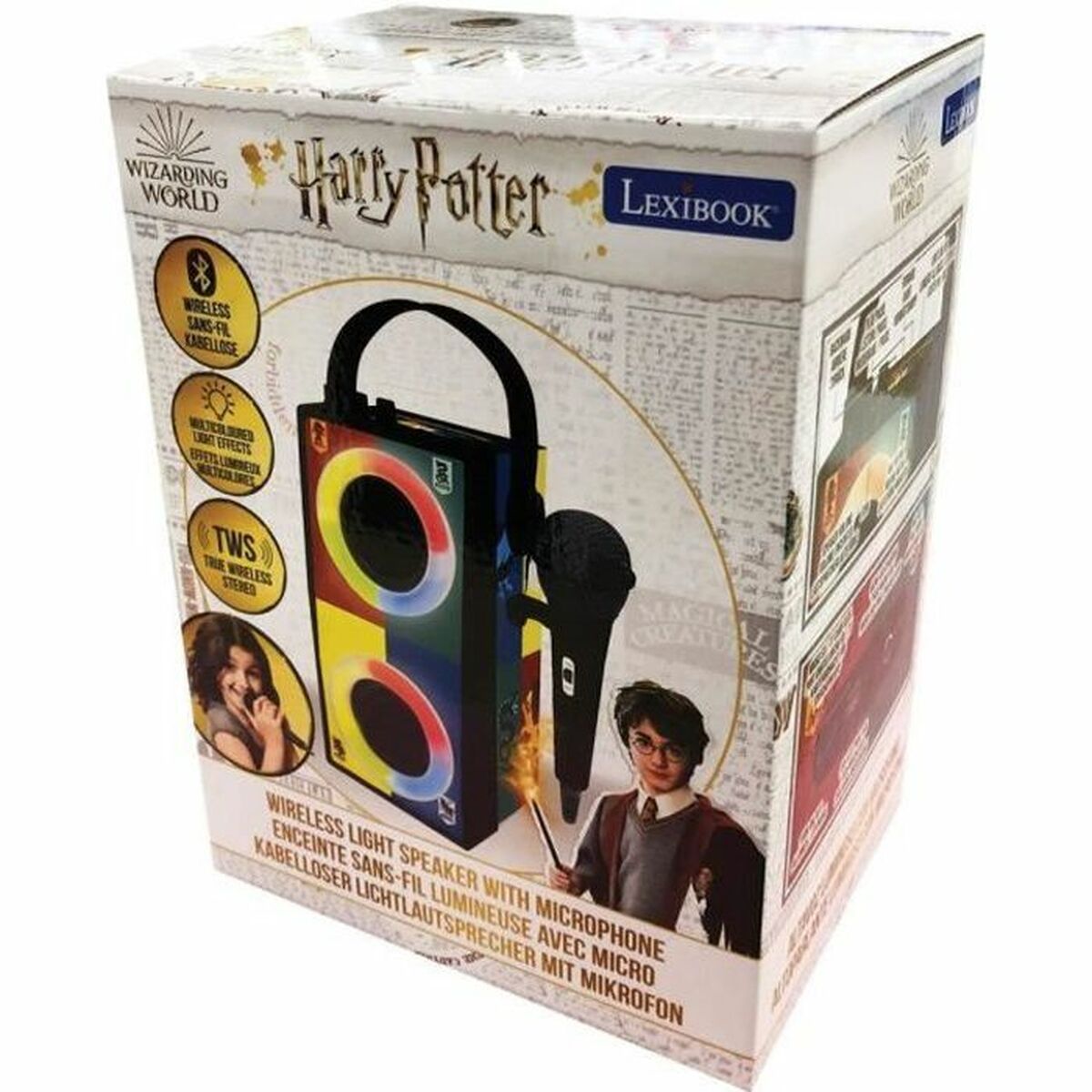 Haut-parleur Bluetooth Karaoké Harry Potter Lexibook – Effets Lumineux & Micro Inclus - Jouets et jeux, Apprentissage et éducation premium pour bébé
