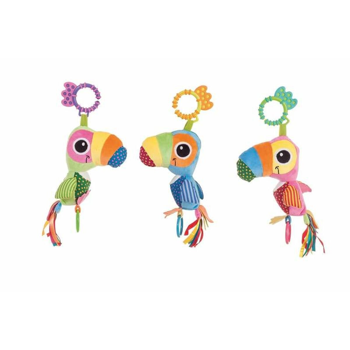 Hochet Multicouleur Perroquet 25cm - Bébé, Jouets pour la petite enfance premium pour bébé