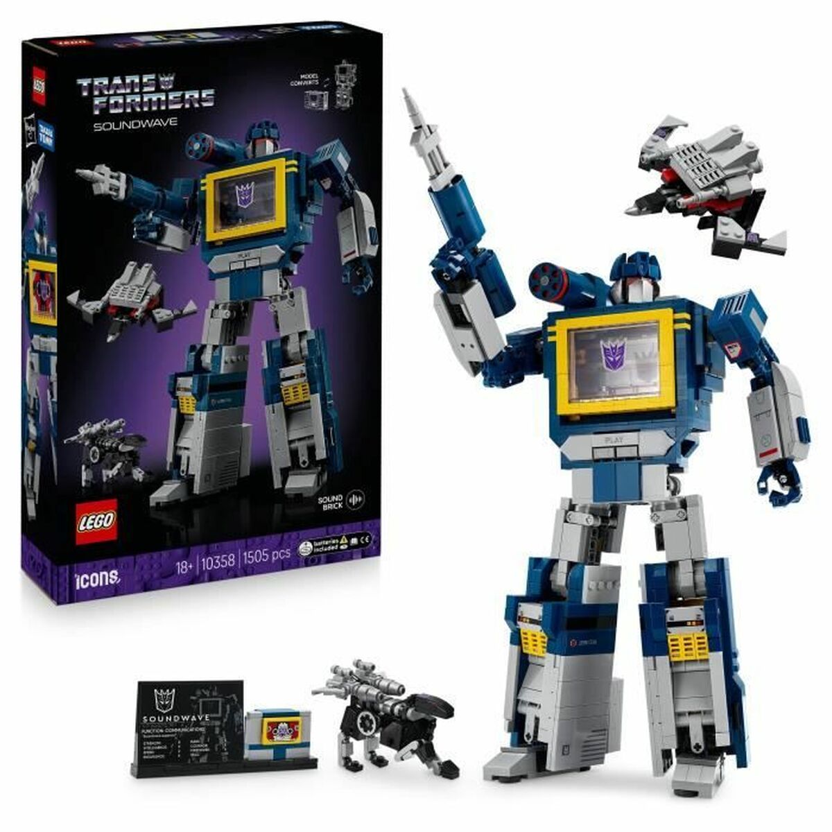 Jeu de construction avec blocs Lego Transformers 10358 1505 Pièces - Jouets et jeux premium pour bébé