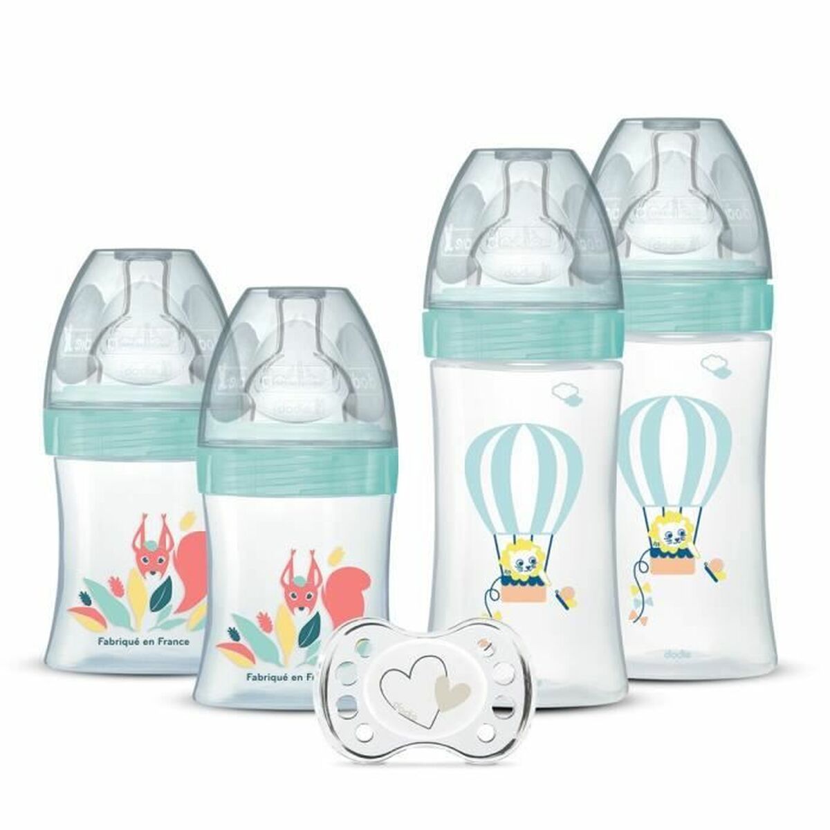 Lot de biberons Dodie Pacifier - Babycute