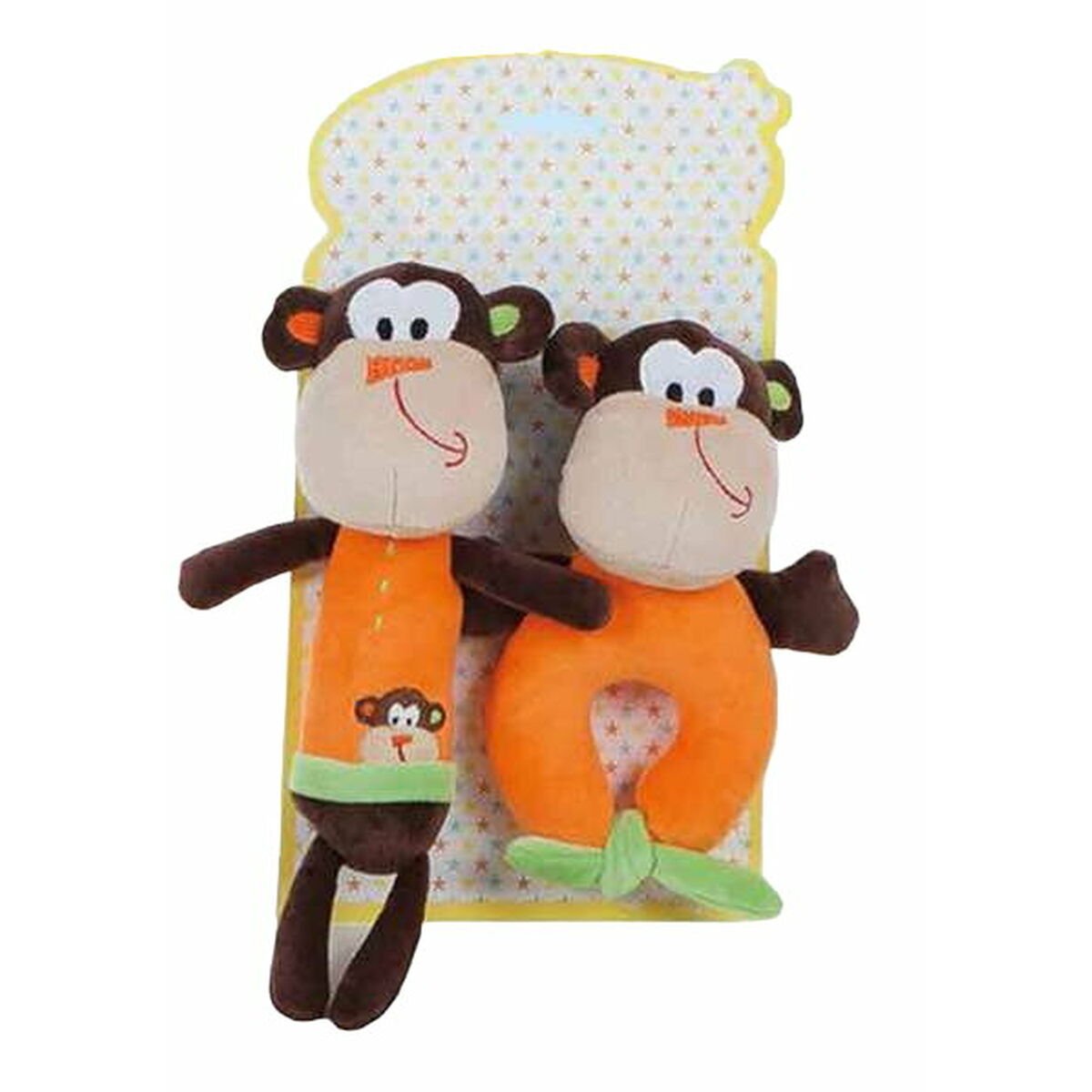 Peluche Hochet 2 Unités Singe 18 cm - Bébé, Jouets pour la petite enfance premium pour bébé