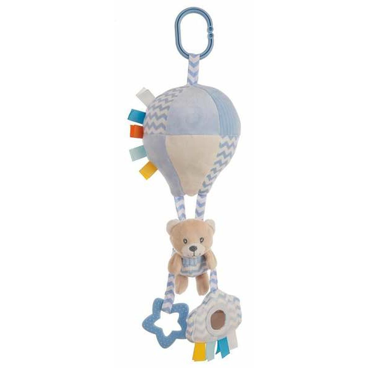 Peluche Hochet Activity Bleu Ours Ballon 40 cm - Bébé, Jouets pour la petite enfance premium pour bébé