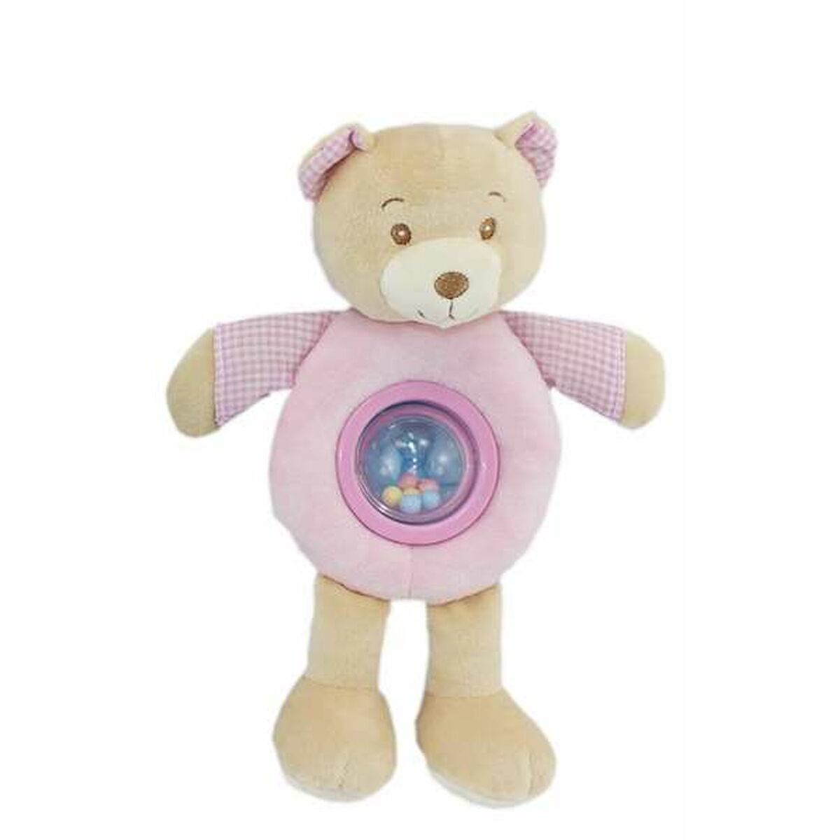 Peluche Hochet Lulu Rose Ours 25cm - Bébé, Jouets pour la petite enfance premium pour bébé