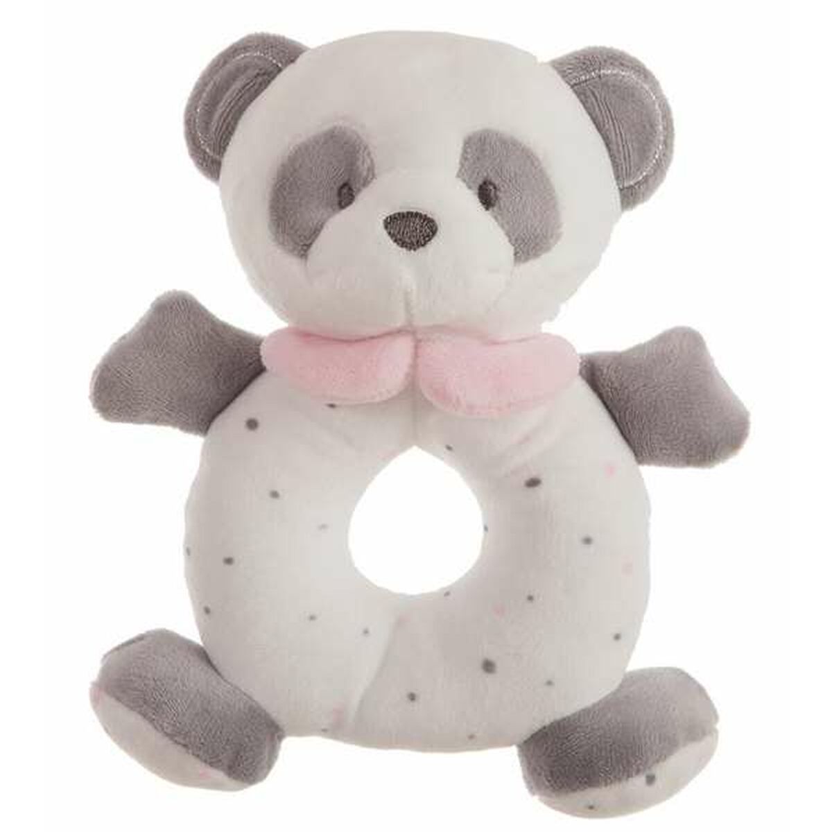 Peluche Hochet Ours Panda Rose 20 cm - Jouets et jeux, Peluches premium pour bébé