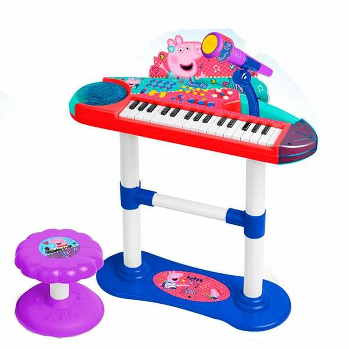 Piano jouet Peppa Pig Microphone Banquette - Jouets et jeux, Instruments de musique pour enfants premium pour bébé