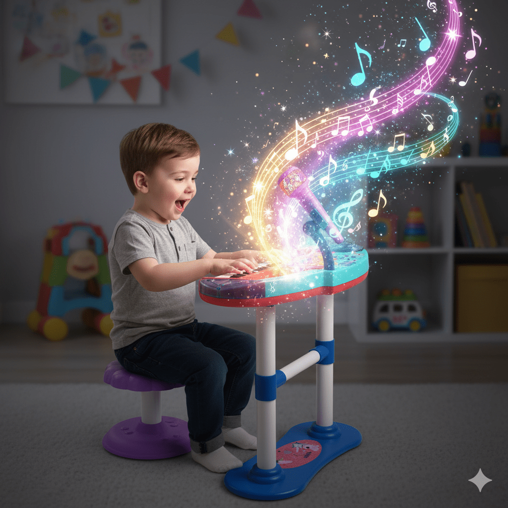 Piano jouet Peppa Pig Microphone Banquette - Jouets et jeux, Instruments de musique pour enfants premium pour bébé