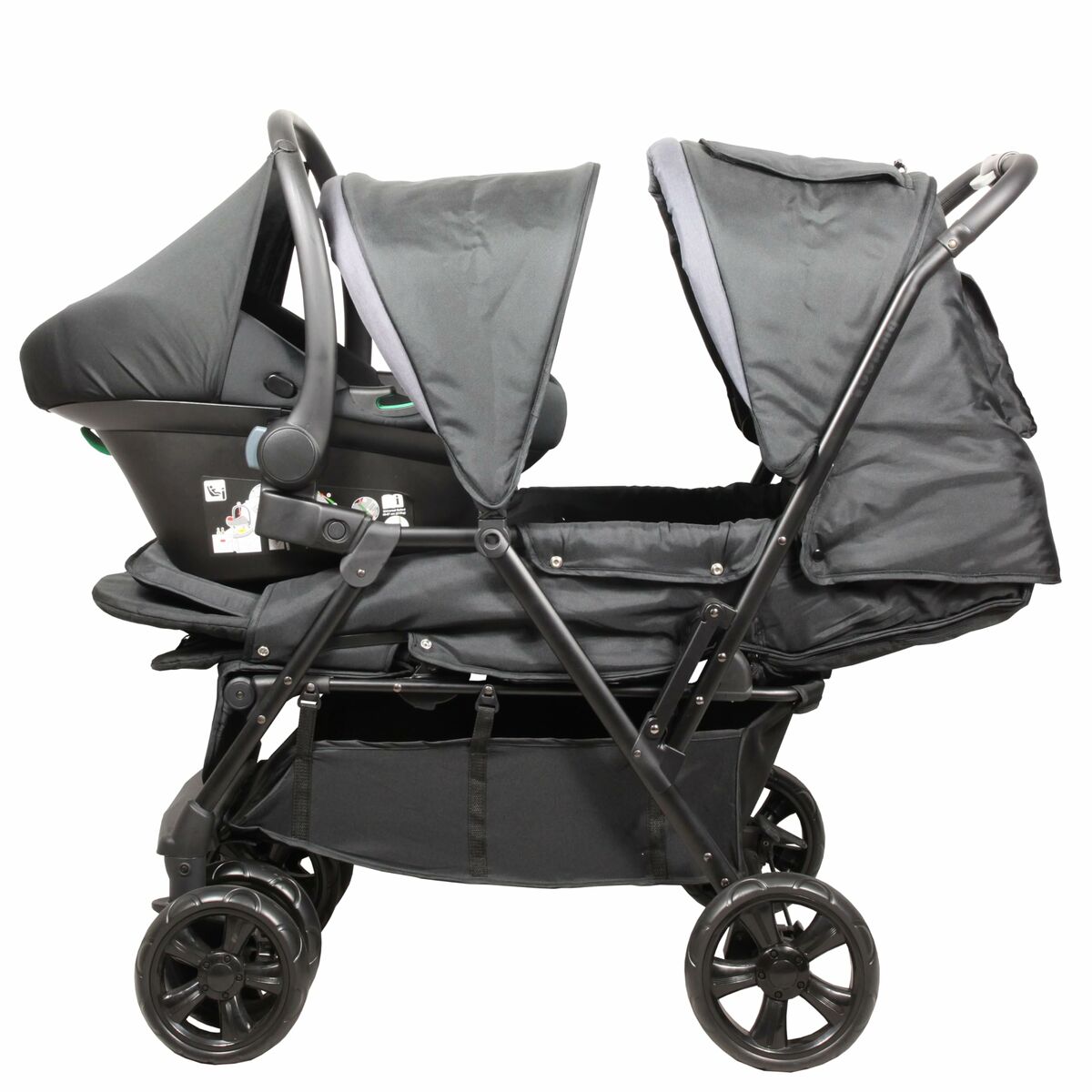 Poussette pour bébé Bambisol Noir - Babycute