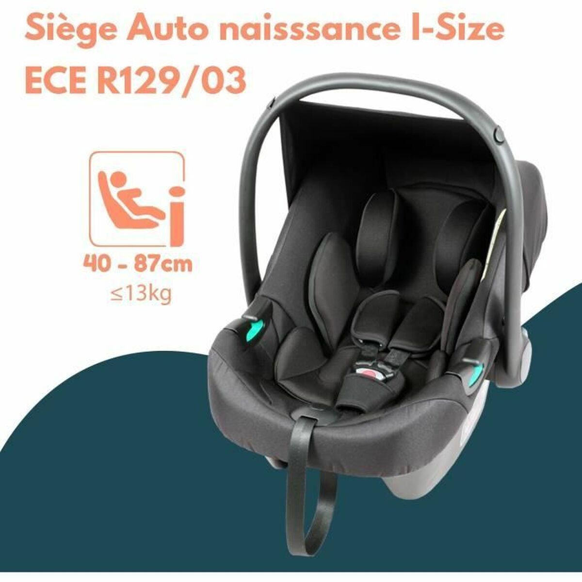 Poussette pour bébé Bambisol Noir - Babycute