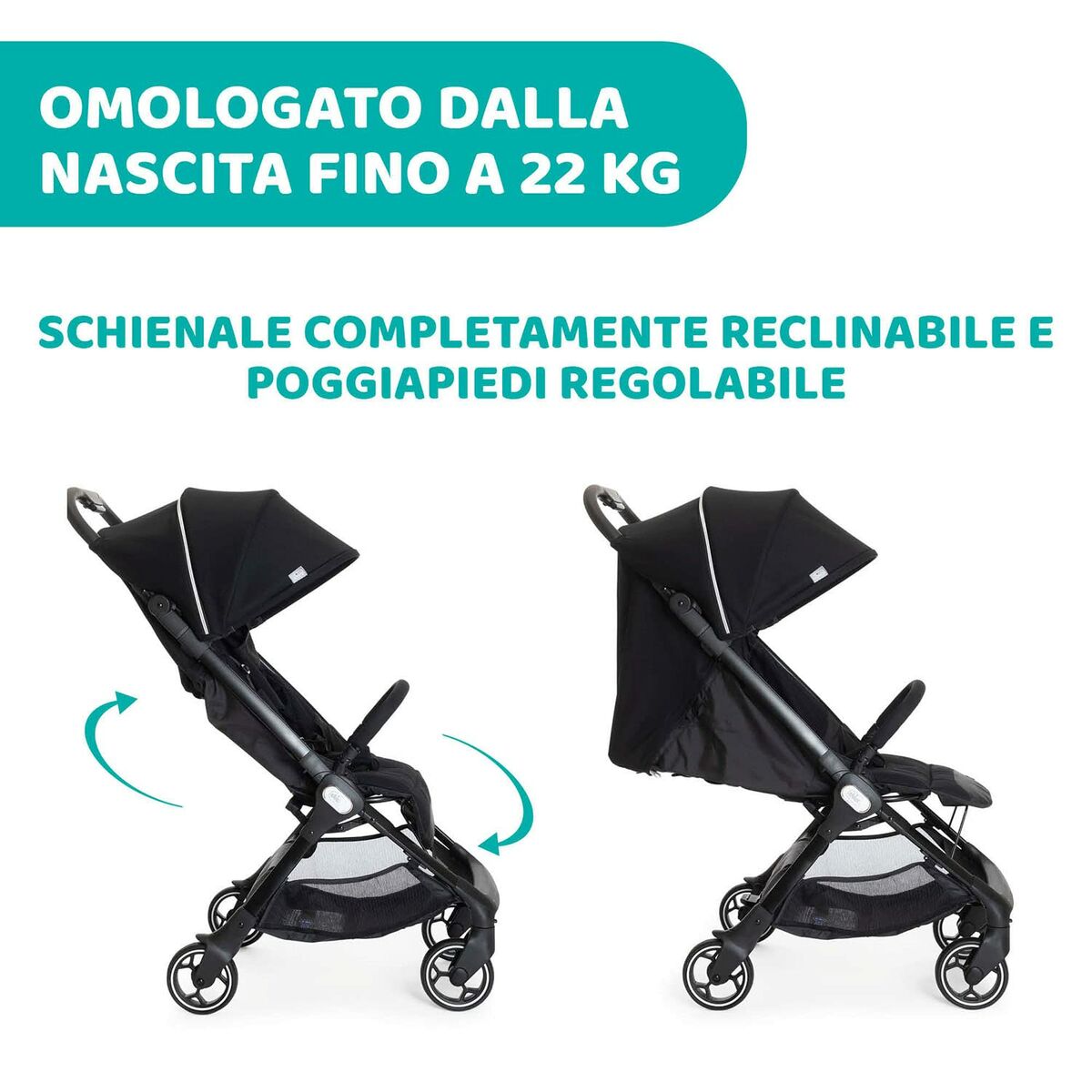 Poussette pour bébé Chicco Noir - Babycute