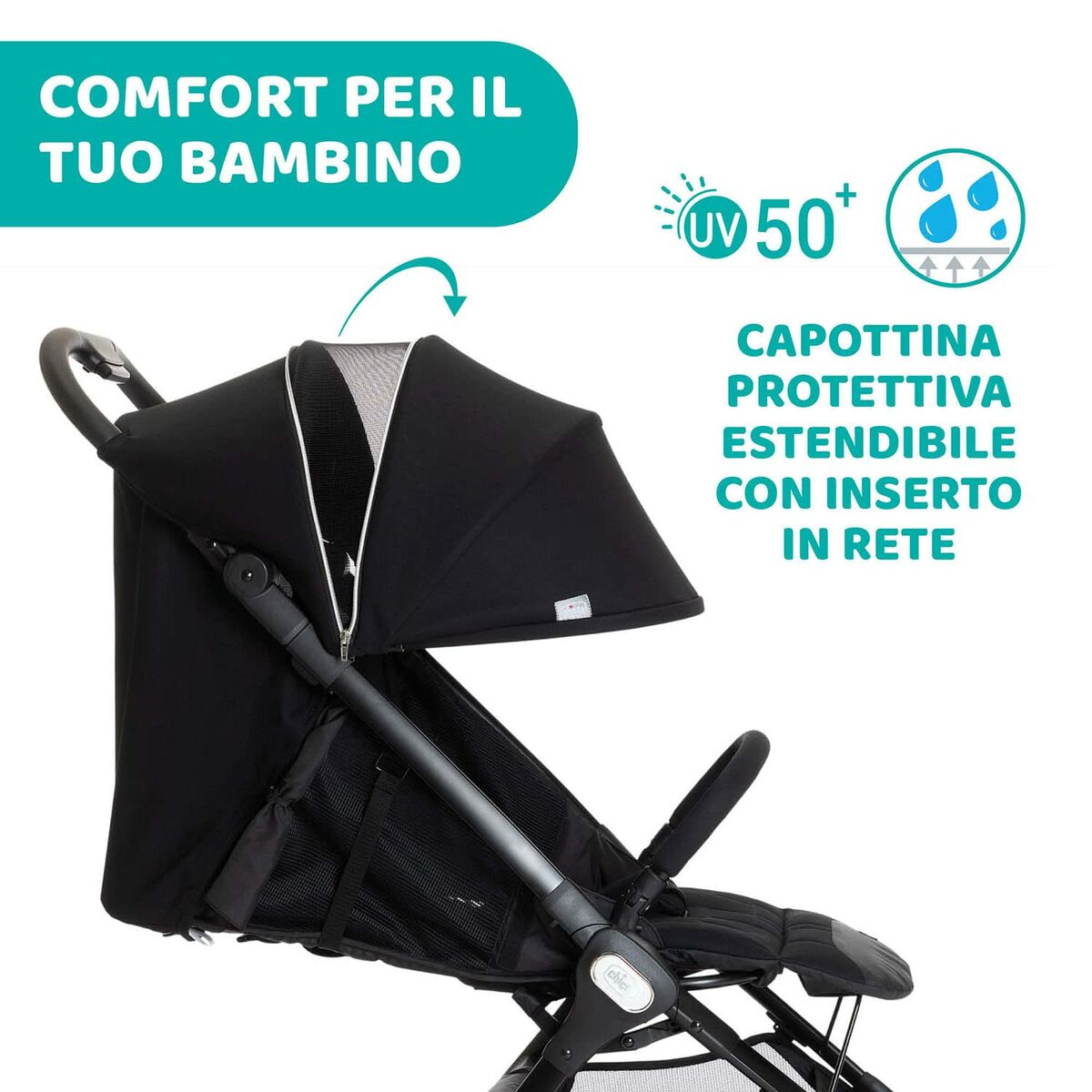 Poussette pour bébé Chicco Noir - Babycute