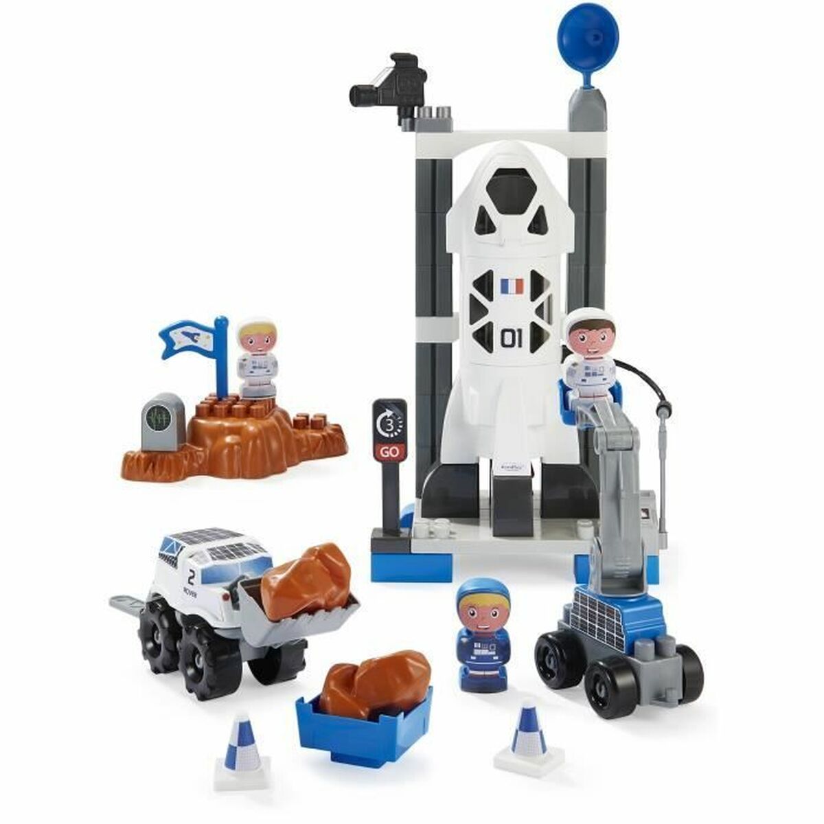 Set de construction Ecoiffier Abrick Base spatiale - Jouets et jeux premium pour bébé