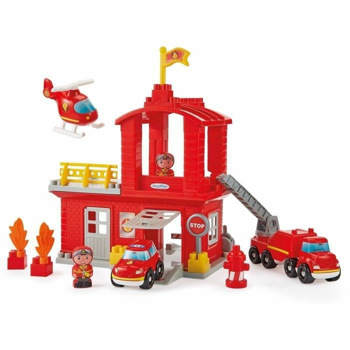Set de construction Ecoiffier Fire Station - Jouets et jeux premium pour bébé