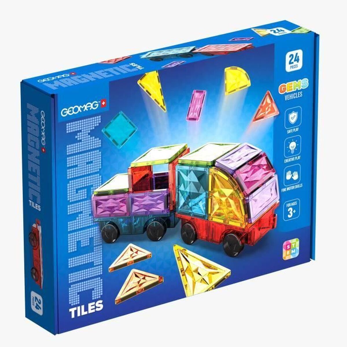 Set de construction Geomag 24 Pièces - Jouets et jeux premium pour bébé