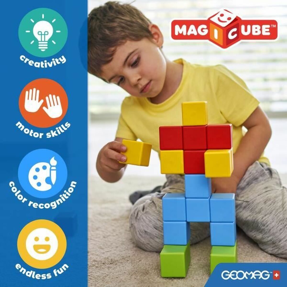Set de construction Geomag Magicube 061 - Jouets et jeux premium pour bébé