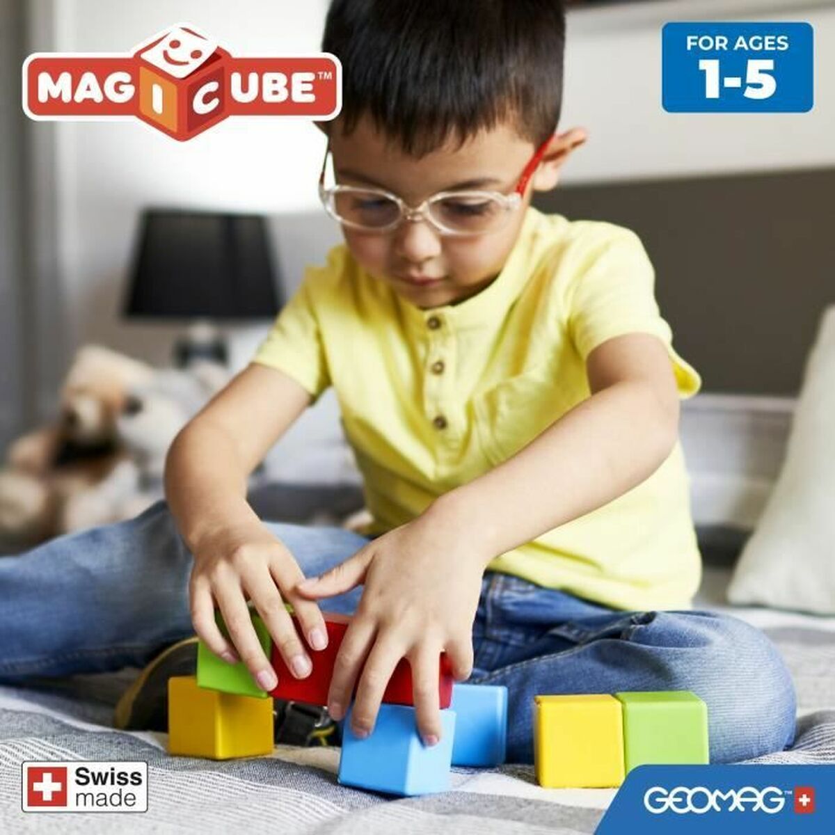 Set de construction Geomag Magicube Recycled Creative Set - Jouets et jeux premium pour bébé