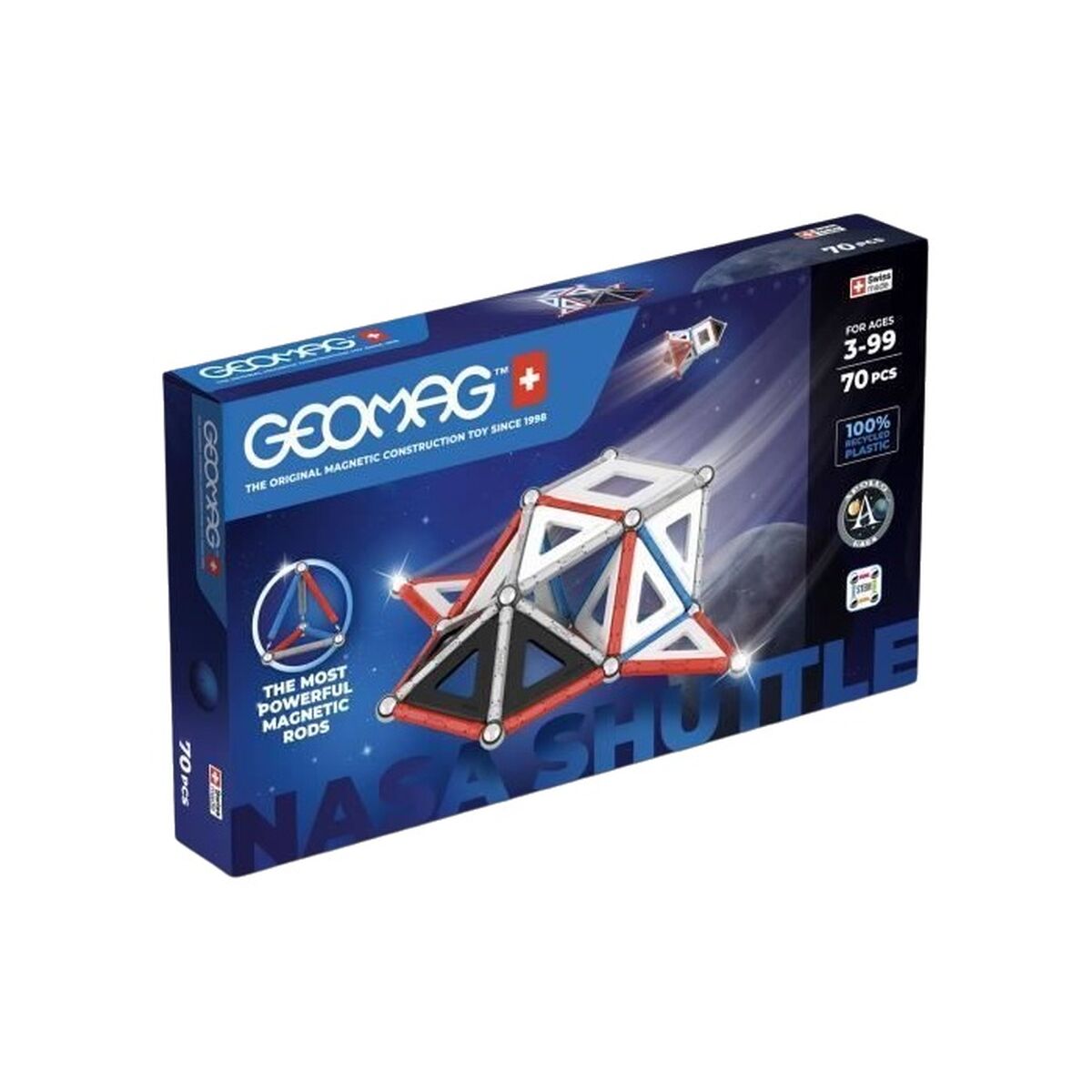 Set de construction Geomag Nasa Shuttle 70 piezas - Jouets et jeux premium pour bébé