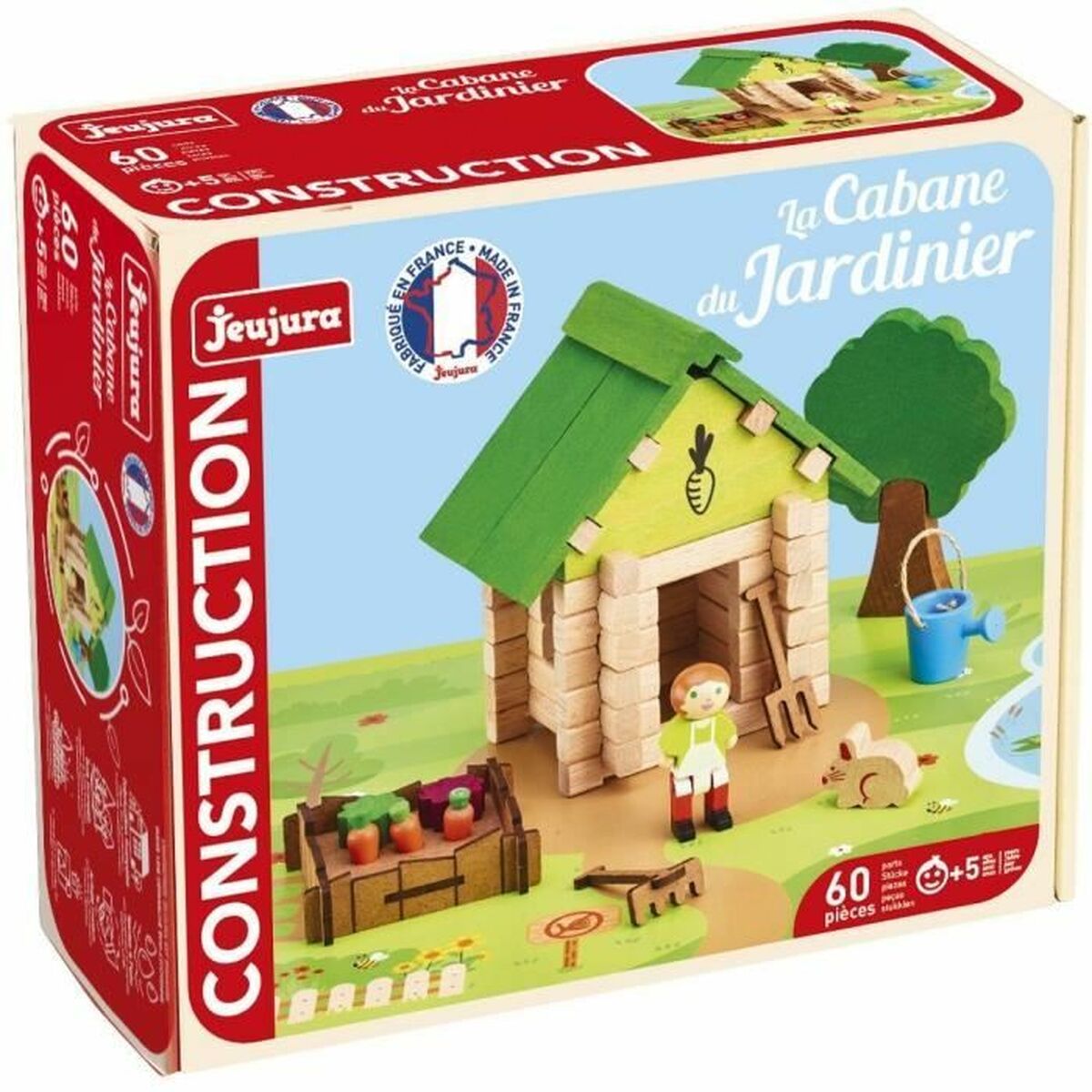 Set de construction Jeujura The Gardener's Hut - Jouets et jeux premium pour bébé