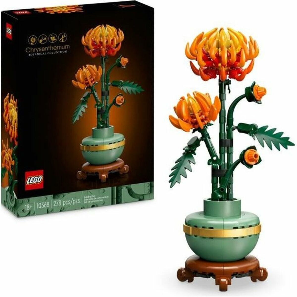 Set de construction Lego 10368 Chrysanthemum Flower Arrangement Multicouleur - Jouets et jeux premium pour bébé