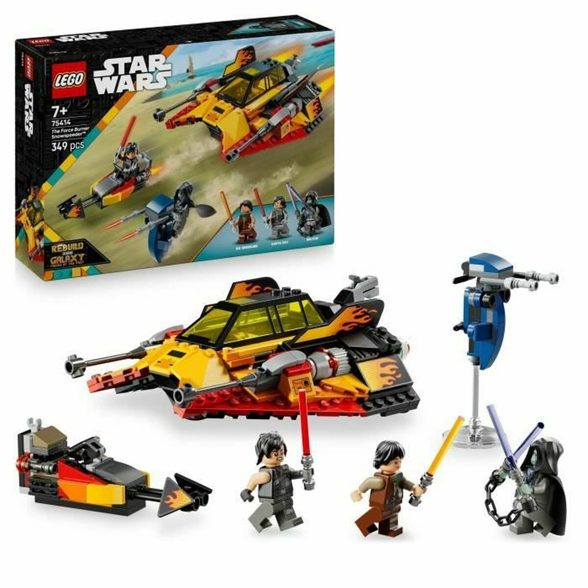 Set de construction Lego 75414 The Force Burner Snowspeeder 349 Pièces - Jouets et jeux premium pour bébé
